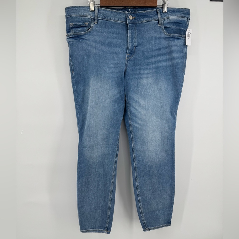 Old Navy Light Blue Stretch MidRise Rockstar SuperSkinny Jeans Women's Sz 20 NWT